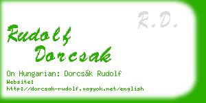 rudolf dorcsak business card