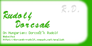 rudolf dorcsak business card